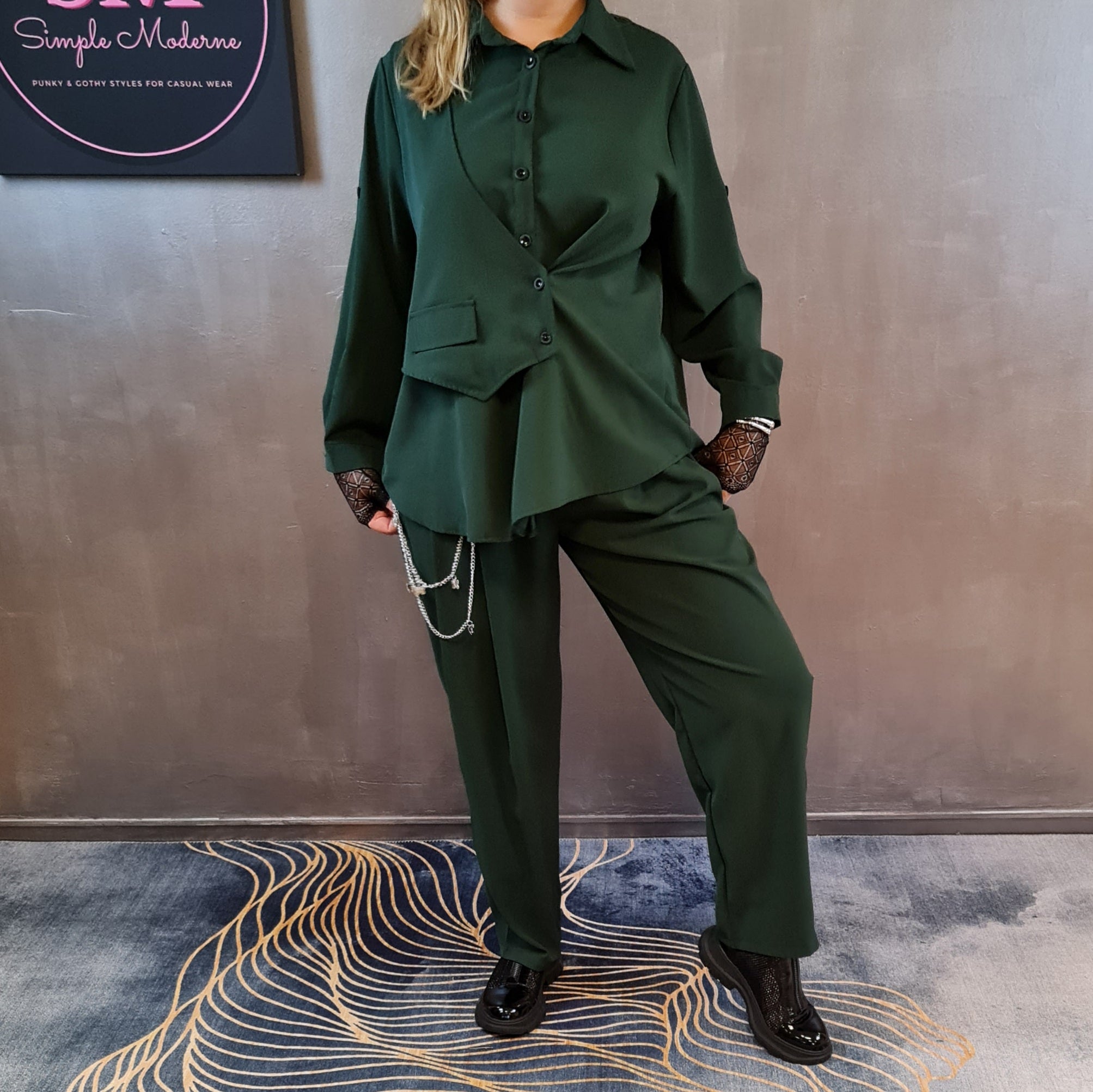 Urban Meets Urban Casual Punky Green Set-SimpleModerne