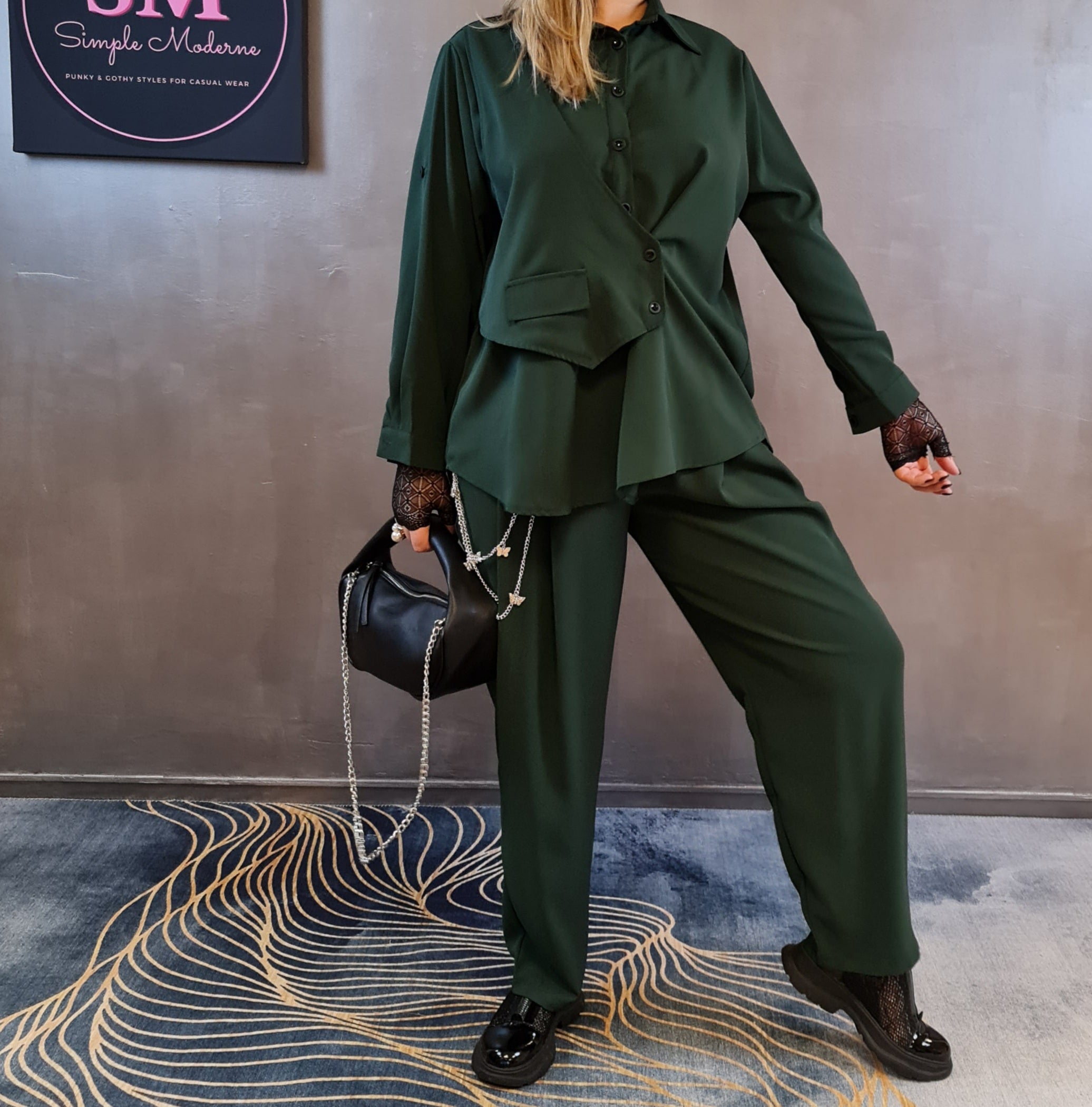 Urban Meets Urban Casual Punky Green Set-SimpleModerne