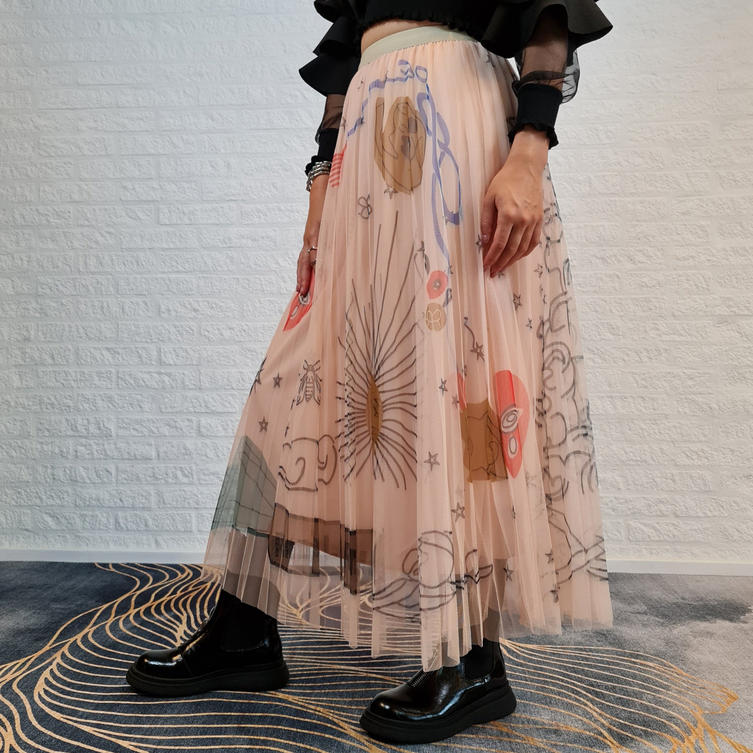 Simple Moderne SauleDu Layered Tulle Pink Skirt-SimpleModerne