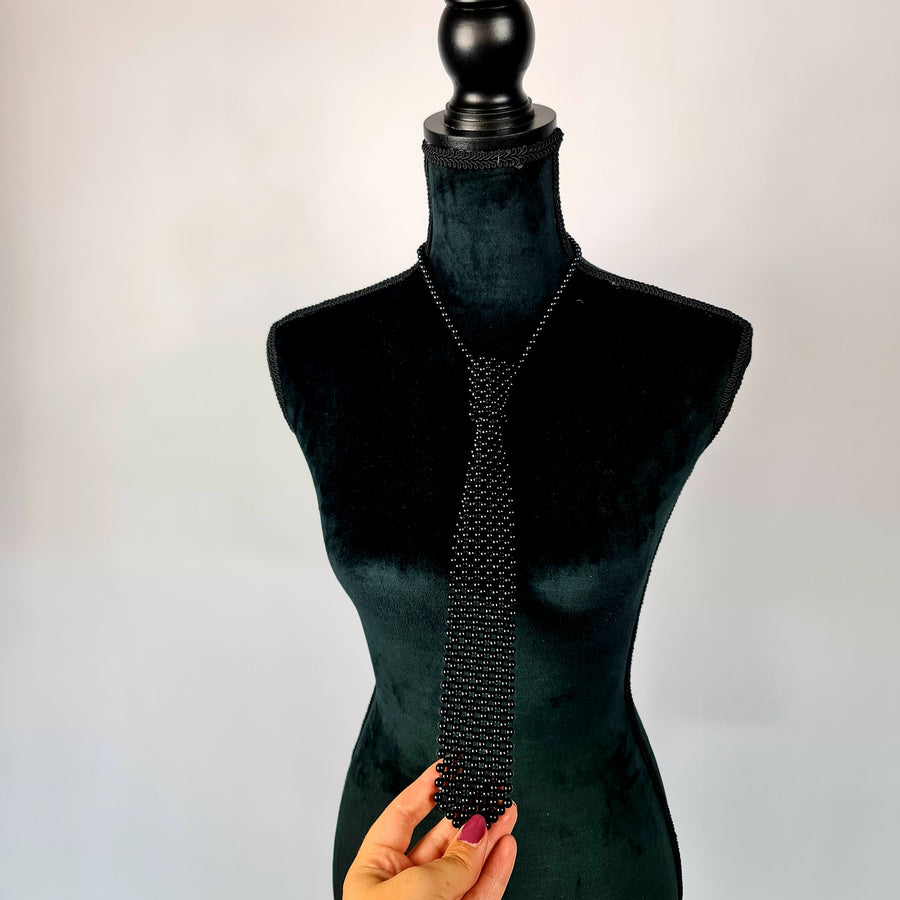 Perlu Drauge Black Tie Necklace-SimpleModerne