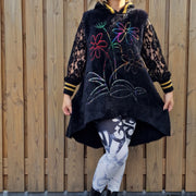 Casual Minimal Goth Hooded Warm Pullover-SimpleModerne
