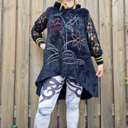 Casual Minimal Goth Hooded Warm Pullover-SimpleModerne