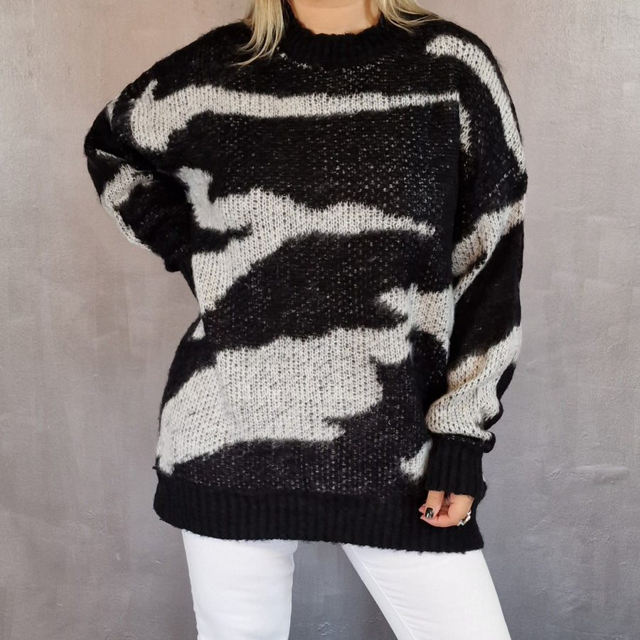 Casual Minimal Goth Oversize Fit Irregular Style Knitwear-SimpleModerne