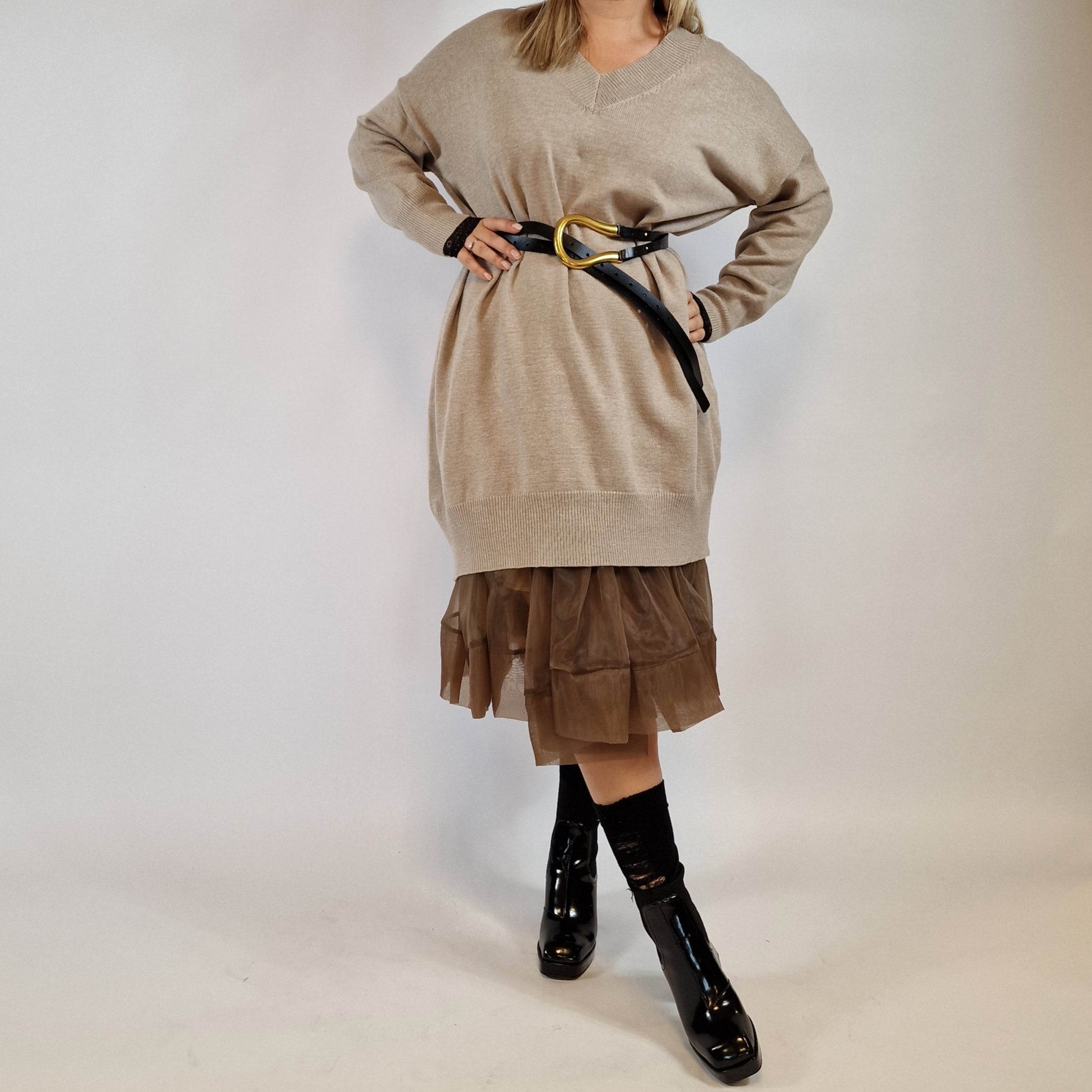 Simple Moderne Lazy Keep Warm Maxi Knitted Pullover-SimpleModerne