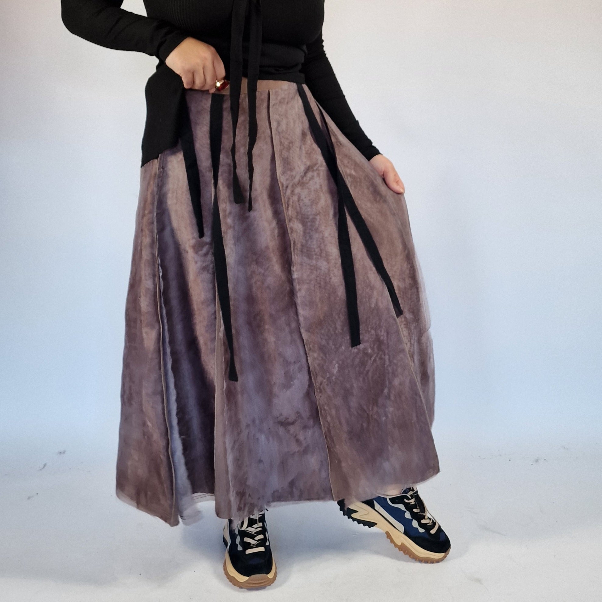 Simple Moderne Purple Fever Maxi Layered Skirt-SimpleModerne