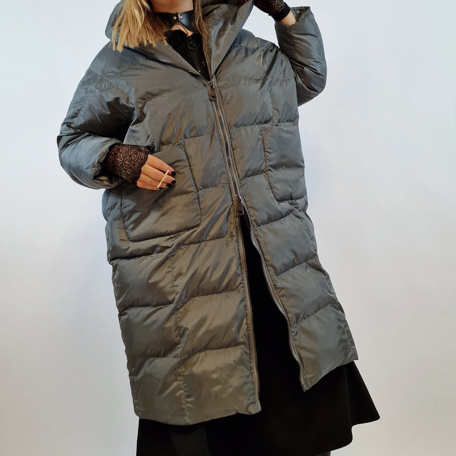 Simple Moderne Relaxed Fit Punky Style Gray Coat-SimpleModerne