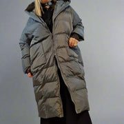 Simple Moderne Relaxed Fit Punky Style Gray Coat-SimpleModerne