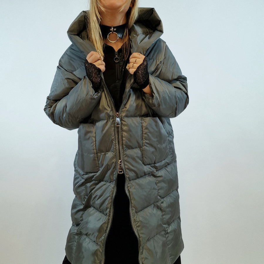 Simple Moderne Relaxed Fit Punky Style Gray Coat-SimpleModerne