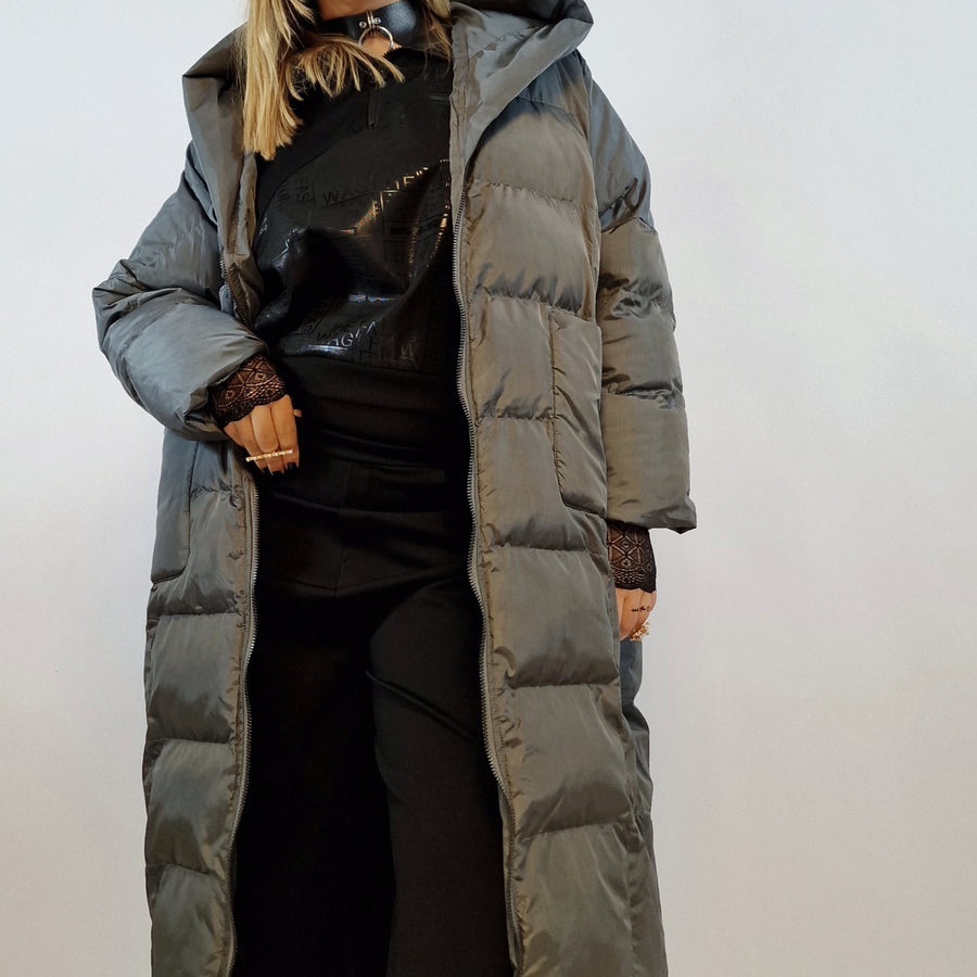 Simple Moderne Relaxed Fit Punky Style Gray Coat-SimpleModerne