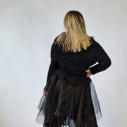 Casual Minimal Goth Zip It Knitted Pullover-SimpleModerne