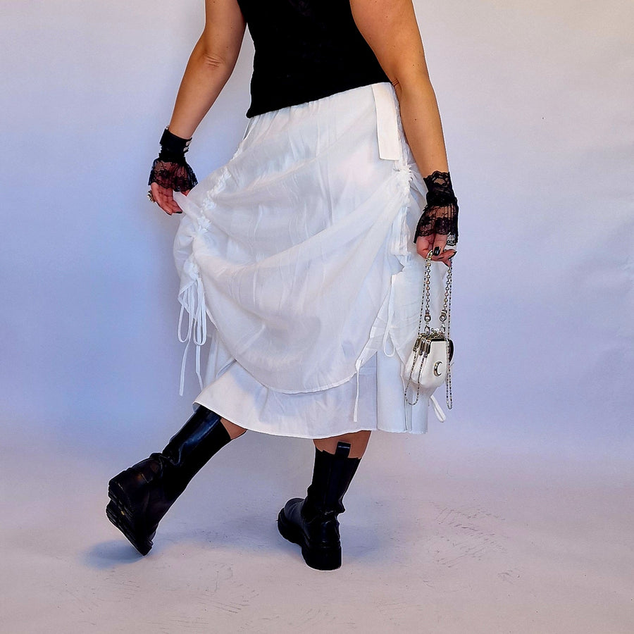 Runaway Goth Bride White Skirt-SimpleModerne
