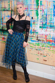 Simple Moderne Layered Blue Tartan Skirt featured by Nicole-SimpleModerne